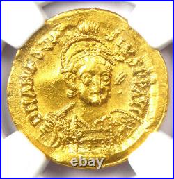 Byzantine Anastasius I AV Solidus Gold Coin 491-518 AD Certified NGC Choice XF