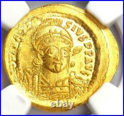 Byzantine Anastasius I AV Solidus Gold Coin 491-518 AD NGC Choice MS (Ch UNC)