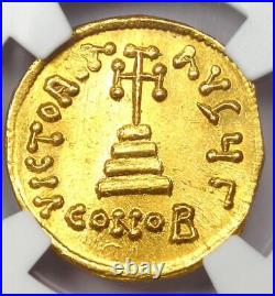 Byzantine Constans II AV Solidus Gold Cross Coin 641-668 AD NGC MS (UNC)