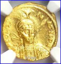 Byzantine Constantine IV AV Solidus Gold Coin 668-685 AD. Certified NGC MS (UNC)