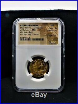 Byzantine Empire AD 582-602 Gold coin MS Strike 4/5 Surface 4/5