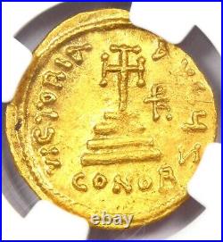 Byzantine Heraclonas & Heraclius AV Solidus Gold Coin 632-641 AD NGC MS (UNC)