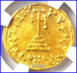 Byzantine Justinian II AV Solidus Gold Coin 685-695 AD. Certified NGC MS (UNC)