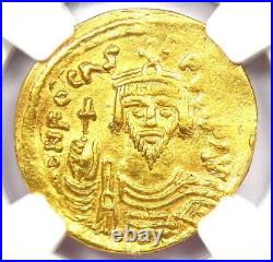 Byzantine Phocas AV Solidus Gold Angel Coin 602-610 AD Certified NGC Choice VF