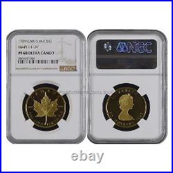 Canada 1989 10th Anniversary Maple Leaf $50 1 oz Gold NGC PF68 UC SKU# 6512
