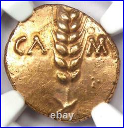 Catuvellauni Trinovantes Cunobelin AV Stater Horse Coin 8-41 AD NGC AU