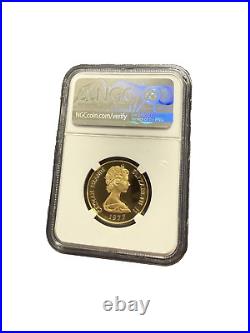 Cayman Islands 1977 Gold $50 NGC PF69UC Queen Mary I