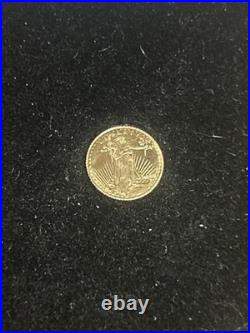 Certified 1907 MCMVII Saint Gaudens Mini 20 Dollar 10k Gold Coin. 16 Grams