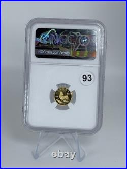 China Gold 5 Yuan 1996 China Mint 1/20 Troy Ounce. 999 Fine Gold Unicorn #93