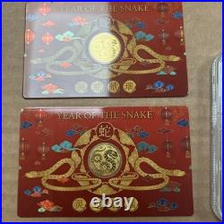 Chinese New Year of The Snake 1/1000 Gold Coin 2x2 Day Of The Dead/NGC 1964-65