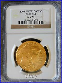 Coin 2008 GOLD BUFFALO NGC MS70 American Indian #002 USA SELLER