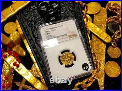 Colombia 1747-56 2 Escudos Ngc 50 Pirate Gold Coins Treasure Coin Cob Jewelry
