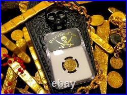 Colombia 1747-56 2 Escudos Ngc 50 Pirate Gold Coins Treasure Coin Cob Jewelry