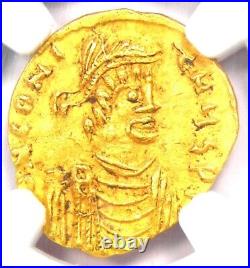 Constantine IV AV Tremissis Gold Byzantine Coin 668-685 AD Certified NGC AU