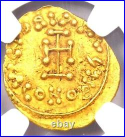 Constantine IV AV Tremissis Gold Byzantine Coin 668-685 AD Certified NGC AU