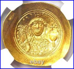 Constantine IX AV Gold Histamenon Nomisma Christ Coin 1042-55 AD NGC MS (UNC)