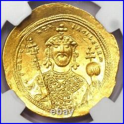Constantine IX AV Nomisma Gold Christ Coin 1042 AD Certified NGC AU 5/5 Strike