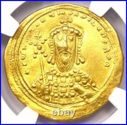 Constantine VIII AV Histamenon Nomisma Gold Jesus Christ Coin 1025 AD NGC AU