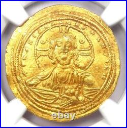 Constantine VIII AV Solidus Gold Christ Coin 1025-28 AD. Certified NGC Choice AU