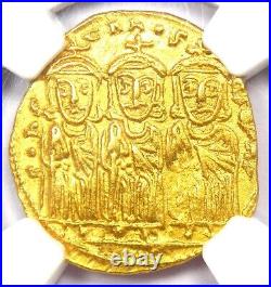 Constantine VI & Irene AV Solidus Gold Coin 787-797 AD Certified NGC AU
