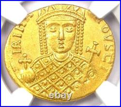 Constantine VI & Irene AV Solidus Gold Coin 787-797 AD Certified NGC AU