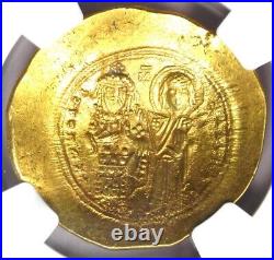 Constantine X AV Gold Histamenon Nomisma Christ Coin 1059-67 AD NGC Choice AU