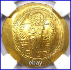 Constantine X AV Gold Histamenon Nomisma Christ Coin 1059-67 AD NGC Choice AU