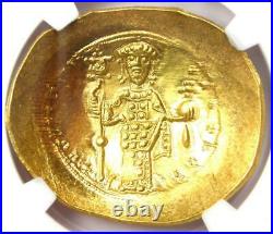 Constantine X AV Gold Histamenon Nomisma Christ Coin (1059-67 AD) NGC MS (UNC)