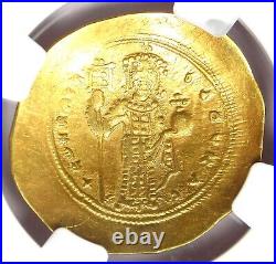 Constantine X AV Gold Histamenon Nomisma Christ Coin 1059 AD. NGC Choice XF (EF)