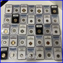 DEFECTIVE LOT of 20x COINS PCGS NGC GRADED ESTATE CLAD SILVER GOLD FRE G3D
