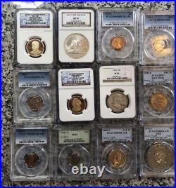 DEFECTIVE LOT of 20x COINS PCGS NGC GRADED ESTATE CLAD SILVER GOLD FRE G3D