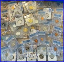 DEFECTIVE LOT of 20x COINS PCGS NGC GRADED ESTATE CLAD SILVER GOLD FRE G3D