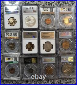 DEFECTIVE LOT of 20x COINS PCGS NGC GRADED ESTATE CLAD SILVER GOLD FRE G3D
