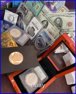 ELITE SILVER & GOLD ESTATE LOT COIN COLLECTION! PCGS or NGC MORGANS & EAGLES
