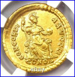 Eastern Roman Arcadius AV Solidus Gold Coin 383-408 AD Certified NGC AU