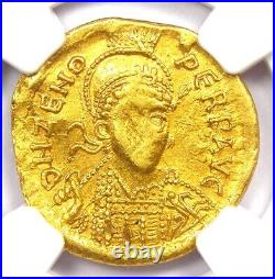 Eastern Roman Empire Zeno AV Solidus Gold Coin 474-491 AD NGC Choice XF (EF)