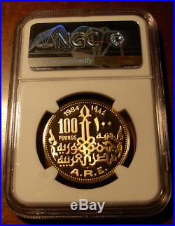 Egypt 1984 Gold 100 Pounds NGC PF70UC Cleopatra