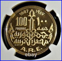 Egypt Gold 100 Pounds Golden Ram 1987 Ngc Pf 69 Ultra Cameo
