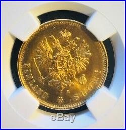 Finland 1910-L 20 Markka Gold Coin NGC MS 66 KM# 9.2