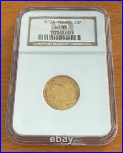 France 1812 A Gold 20 Francs NGC AU55 Napoleon I