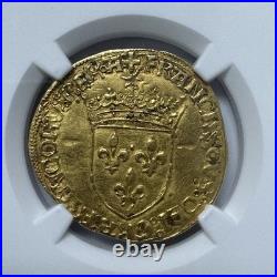 France Ecu d'Or Francois I FR-347 NGC AU55 Gold Coin 1515-1547