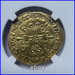 France Ecu d'Or Francois I FR-347 NGC AU55 Gold Coin 1515-1547