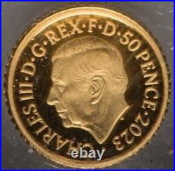 GOLD 1/40 Oz NGC PF70 2023 KING CHARLES III 75th BIRTHDAY, G BRITAIN 0.999 COIN