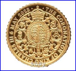 GOLD 1/40 Oz NGC PF70 2023 KING CHARLES III CORONATION G BRITAIN Fine 0.999 COIN