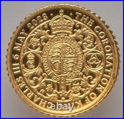 GOLD 1/40 Oz NGC PF70 2023 KING CHARLES III CORONATION G BRITAIN Fine 0.999 COIN