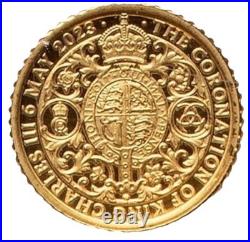 GOLD 1/40 Oz NGC PF70 2023 KING CHARLES III CORONATION G BRITAIN Fine 0.999 COIN