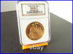 Gold Peru 100 Soles Liberty -1959 Uncirculated Coin