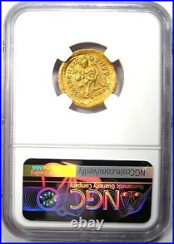 Gold Roman Theodosius II AV Solidus Gold Coin 402 AD NGC Choice XF (EF)