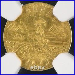Gold Rush! 1853 California Gold, Arms of Calif Wreath #5 / NGC MS62 POP 11 LR7 Gold Rush! 1853 California Gold, Arms of Calif Wreath #5 / NGC MS62 POP 11 LR7