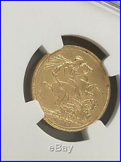 Gold Sovereign 1871 Victoria/St. George NGC AU 53 RMS Douro Shipwreck Coin Rare